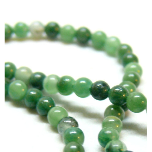 Perles Jade Africaine 2mm coloris M06
