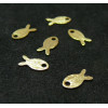 H11Y00323G PAX 6 Pendentifs petits POISSONS 8 par 4mm, Laiton finition Doré 24K