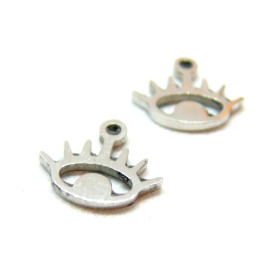 Pendentifs Oeil de la protection 8.5mm, Acier Inoxydable 304 finition Argenté