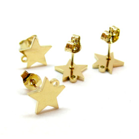 Boucles d’Oreilles Puce Étoile 10mm