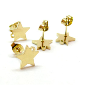Boucles d’Oreilles Puce Étoile 10mm