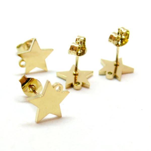 Boucles d’Oreilles Puce Étoile 10mm