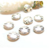 Perles intercalaires, Ronde plates Ethnique 10mm, métal finition Argent Antique