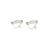 Boucles d’oreilles clips avec anneau d’attache – Acier inoxydable 304 – Finition argentée