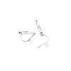 Boucles d’oreilles clips avec anneau d’attache – Acier inoxydable 304 – Finition argentée
