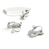 Boucles d’oreilles clips avec anneau d’attache – Acier inoxydable 304 – Finition argentée