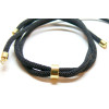Support Collier Intercalaire, cordon Nylon ajustable avec accroche Slide, Cuivre Doré Coloris Noir