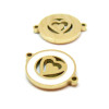 Connecteur Coeur 14.5mm, Acier Inoxydable 304 finition Doré