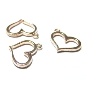 Breloques pendentifs Coeur, métal couleur Or Rose