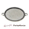 Pendentifs Connecteurs Torsade Ovale 18x25mm – Laiton Finition Argent Antique