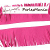 2 mètres GALON FRANGE EN SUEDINE ROSE FUSCHIA CREATION POMPONS 50mm 