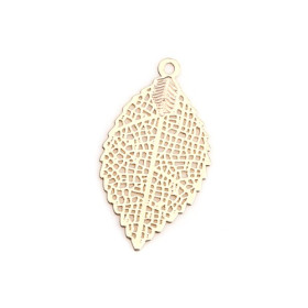 Estampes filigrane Feuille 19 mm, laiton Doré
