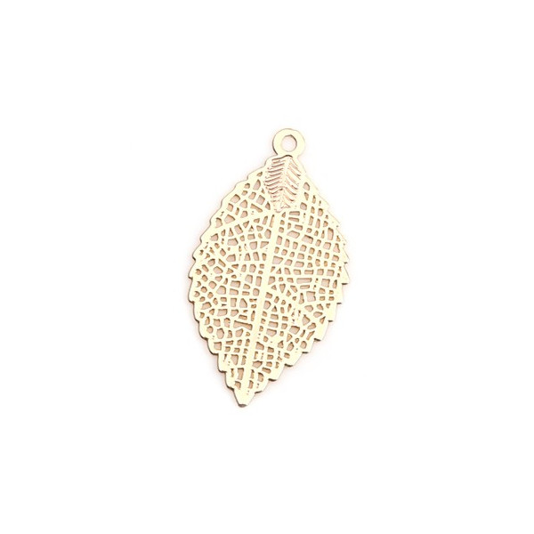 Estampes filigrane Feuille 19 mm, laiton Doré
