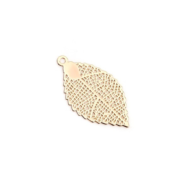 Estampes filigrane Feuille 19 mm, laiton Doré