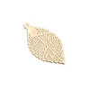 Estampes filigrane Feuille 19 mm, laiton Doré