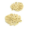 Pendentifs Feuille de Monsterra 24mm, Acier Inoxydable finition Doré pour bijoux raffinés