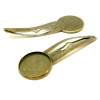 Supports de barrettes clips 16mm, laiton coloris BRONZE