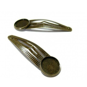 Supports de barrette clip STRIE 12mm, laiton finition Bronze