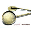 Supports de barrettes 12mm BRONZE ronde qualité