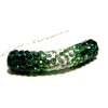 1 Magnifique Tube Shambala Shamballa Vert – Fimo & Strass Synthétiques Qualité