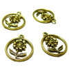 Connecteurs Marguerite, métal couleur Or Antique