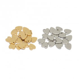 Pendentifs, Cœur 10 mm, Acier Inoxydable 304 finition Doré, Placage IONIQUE