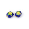 Perles intercalaire, Boho Chic 11mm, résine émaillée, laiton Doré