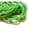 Perles à facettes, rondelles en verre 4 par 3mm, coloris VERT Pomme, couleur D30