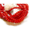 Perles à facettes rondelles en verre 4 par 3mm coloris ROUGE, couleur D22