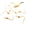 Boucles d'oreille Crochet Simple 21mm, Acier Inoxydable 304, Doré à l'or fin 18K