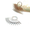 Pendentif Eventail 28 mm, Acier Inoxydable 304 finition Argenté