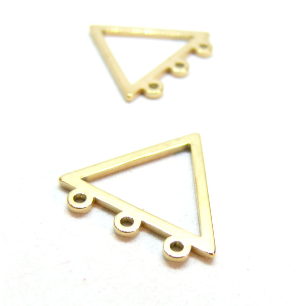Multi Connecteurs Triangle 18mm, Acier Inoxydable 304 finition Doré