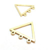 Multi Connecteurs Triangle 18mm, Acier Inoxydable 304 finition Doré