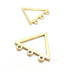 Multi Connecteurs Triangle 18mm, Acier Inoxydable 304 finition Doré