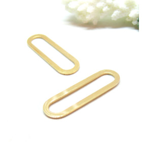 Pendentif Ovale 33 mm,  Acier Inoxydable finition Doré, pour bijoux raffinés