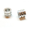 Perles intercalaires 10mm, Trou 6mm, Acier Inoxydable 316L finition Argenté