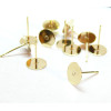 Supports de Boucle d'oreille puce 8 mm, en Acier Inoxydable  304 Placage Doré