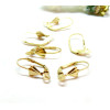 Boucles d'oreille, dormeuses Éventail  19mm, Acier Inoxydable 304 finition Doré 18KT