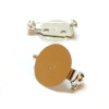 Supports de broches, plateau lisse 20mm, métal finition Argent Platine Rhodié