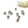Pendentifs Bille 4mm, Acier Inoxydable 304 finition Argenté