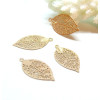Estampes filigrane Feuille 19 mm, laiton Doré