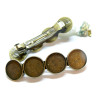Barrettes CLIPS, PINCE A CHEVEUX,  laiton finition BRONZE, pour 4 cabochons en 20mm