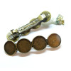 Barrettes CLIPS, PINCE A CHEVEUX,  laiton finition BRONZE, pour 4 cabochons en 20mm