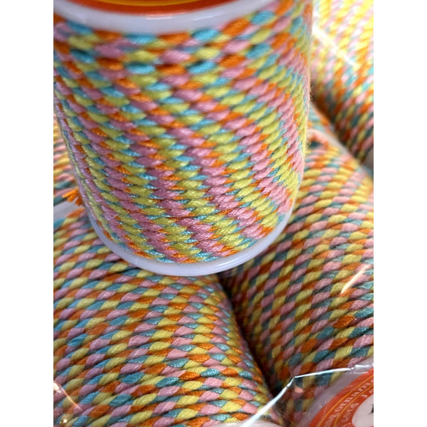 Cordon tressé, fil métallisé doré 1.5mm