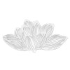 Estampes, connecteur filigrane, Fleur de Lotus 71mm, métal finition Argenté