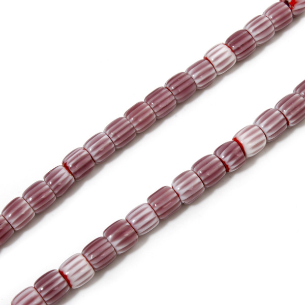 Perles Rondelles Verre 8mm, Verre Millefiori fait Main