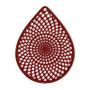 Estampes, Pendentifs Goutte 29mm, métal finition ROUGE