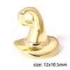 Pendentif Chapeau de Sorcière 12mm, Laiton finition doré à l'or fin 18K