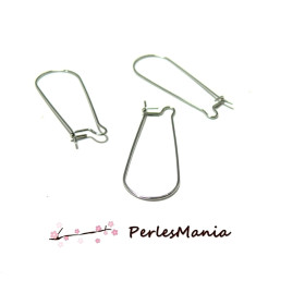 Crochets Dormeuses Boucles d'oreille 33x13mm – Acier Inoxydable 304 Argenté