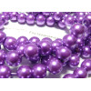 perles de verre, nacre, violet